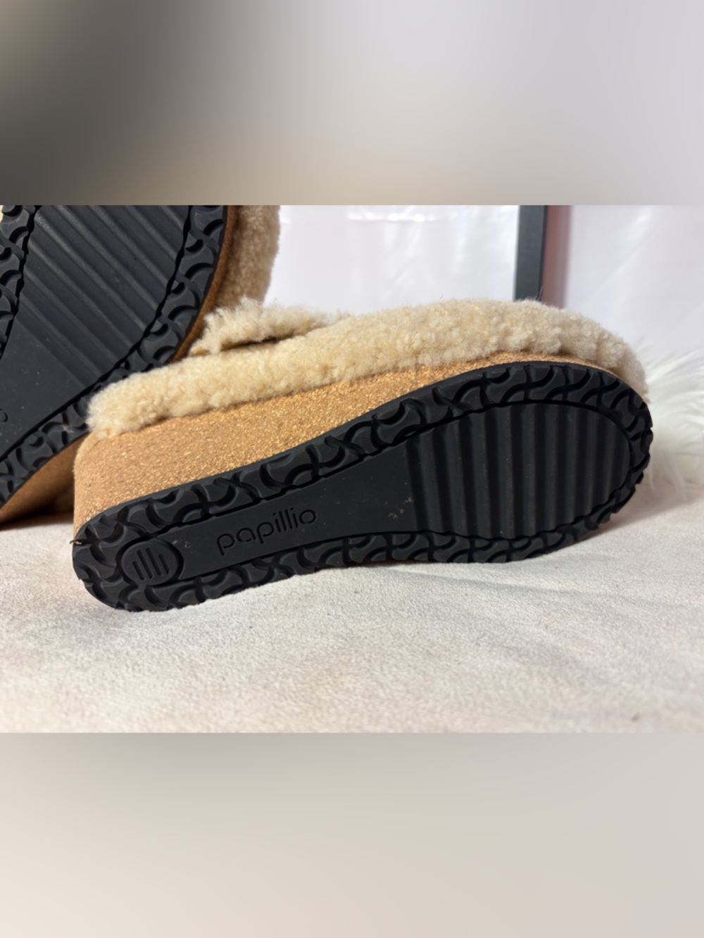 Papillio Women's Shearling Slip-On Clog - Cream - Picture 7 of 11